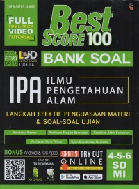 Image of Best score 100: bank soal ilmu pengetahuan alam (ipa) sd/mi 4, 5, 6
