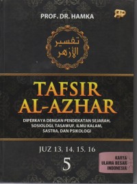 Image of Tafsir Al Azhar Jilid 5: diperkaya dengan pendekatan sejarah, sosiologi, tasawuf, ilmu kalam, sastra dan psikologi